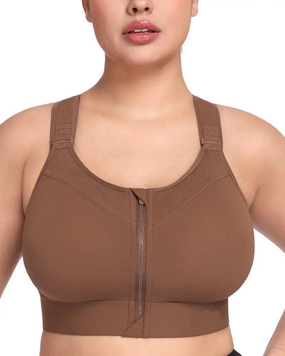 Cocoa Brown-Front Zip