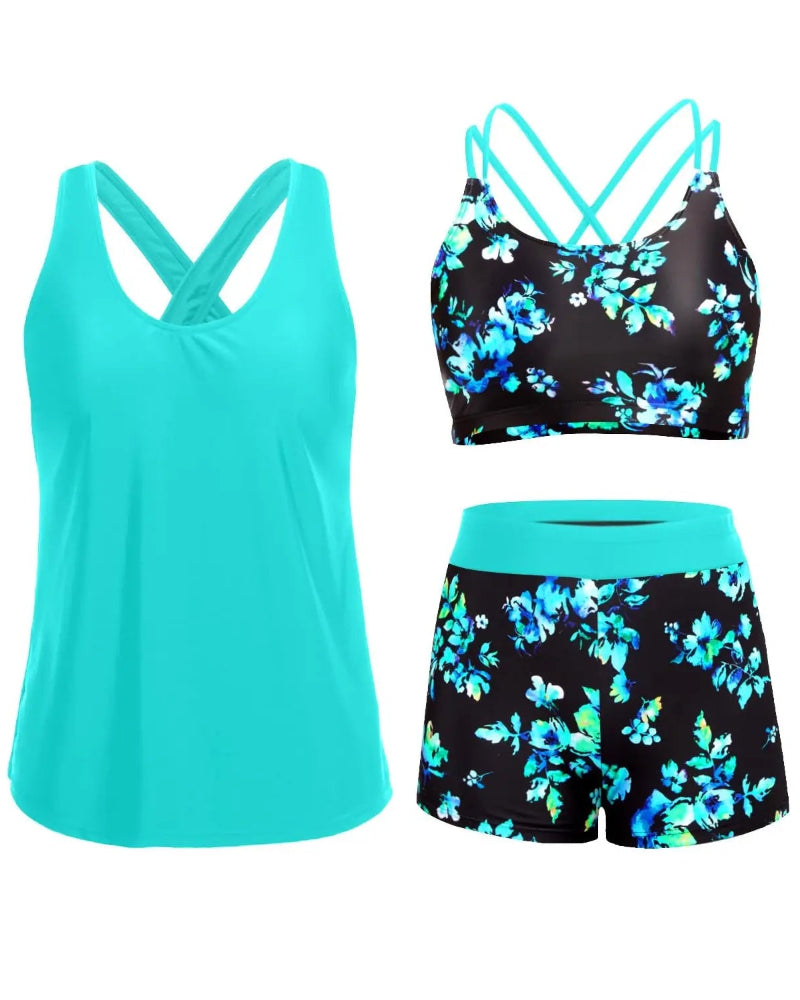 Aqua and Blue Flower